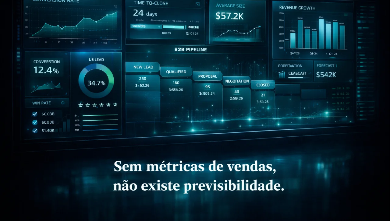 Pipeline de vendas B2B: métricas de vendas que realmente mostram se seu pipeline funciona